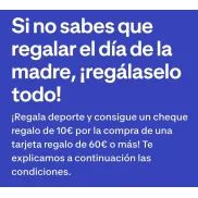 Obtén un cheque regalo de 10€ al comprar una tarjeta de 60€