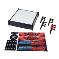 Ring de Superestrellas WWE Mattel con pegatinas Main Event y RAW