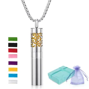 Collar de Acero Inoxidable Difusor de Aceite Esencial