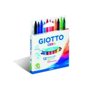 Estuche de 12 ceras redondas de colores Giotto