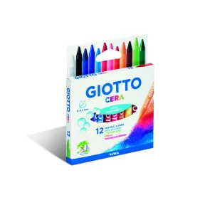 Estuche de 12 ceras redondas de colores Giotto