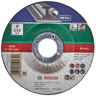 Muela de tronzar Bosch 115 mm con centro rebajado, metal