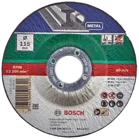 Muela de tronzar Bosch 115 mm con centro rebajado, metal