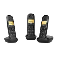 Gigaset A170 Trío DECT negro: Teléfono inalámbrico