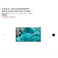 Samsung QLED 65" 4K - Smart TV TQ65Q7FAAUXXC Negro