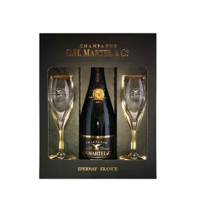 Champagne Prestige Brut GH Martel 75CL - 2 Copas Incluidas