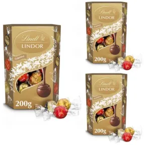 Bombones LINDOR SURTIDO Corne 3x200gr de Lindt