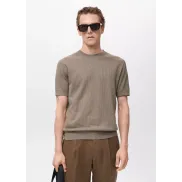 Camiseta canalé de punto elegante