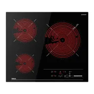 Vitrocerámica Teka TBC 63620, 3 Zonas, 60 cm, 5300W