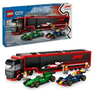 Camión de F1 LEGO City con coches RB20 y AMR24 60445