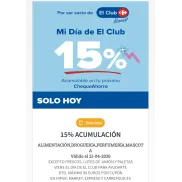 15% de Descuento en Carrefour: Club Hoy, Alimentación y Más