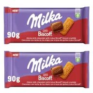 Milka Chocolate con Galleta Lotus Biscoff, 90 g - 2x1
