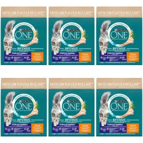 PURINA ONE Bifensis 6x1.5kg Comida para Gato Esterilizado