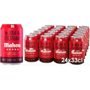 Pack 24 Latas Mahou Sin Filtrar, Cerveza Artesanal Refrescante