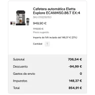 ECAM450.86.T DeLonghi Eletta Explore: Café de calidad