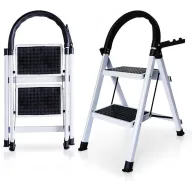 Escalera Plegable con Soporte y Mango Antideslizante