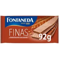Galletas de barquillo Fontaneda con chocolate 92 g (2x)