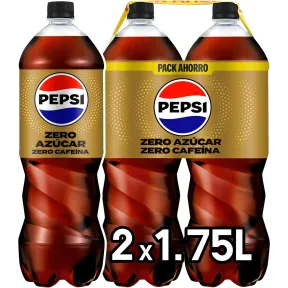 2 Botellas de Pepsi Zero Sin Cafeína 1.75L