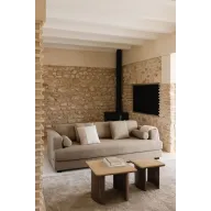 Sofá Neftis de 3 plazas en tela bouclé