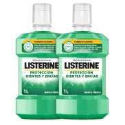 Listerine enjuague bucal 2x1L protección dientes y encías