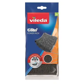 VILEDA Estropajos de Acero Inoxidable, Paquete de 2