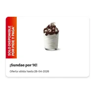 Sundae por solo 1€