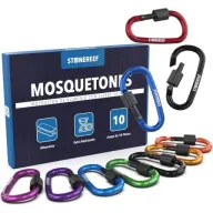 10 Mini Mosquetones en Pack