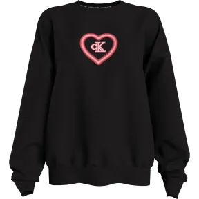 Neon Heart Crew Sweatshirt - Valentine's Day 1996 - Calvin Klein