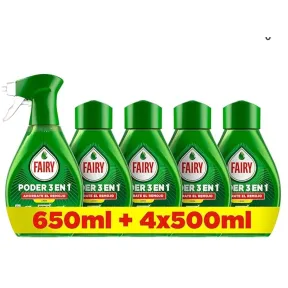 Spray Limón Fairy Pack Antigrasa 650ml + 4 Recambios