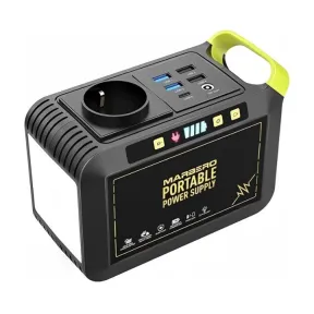 Generador solar portátil 88Wh con linterna LED y enchufe 230V