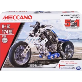 Juego de Construcción Meccano: Moto 5 Modelos y 174 Piezas