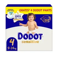 Pañales Sensitive Dodot Talla 4 (9-14 kg) + 4 Pants Regalo