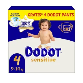 Pañales Sensitive Dodot Talla 4 (9-14 kg) + 4 Pants Regalo
