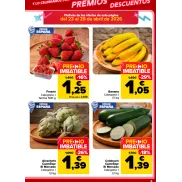 Descuentos en frutas y verduras: fresas, bananas y alcachofas