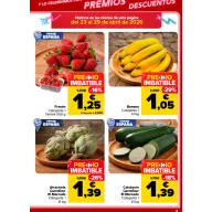 Descuentos en frutas y verduras: fresas, bananas y alcachofas