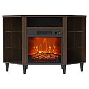 Mueble Dalí para chimenea de madera marrón (55,9 x 114,3 x 75,7 cm)