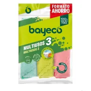 Bayetas Multiusos 100% Microfibra - Pack de 3 Unidades
