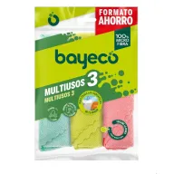 Bayetas Multiusos 100% Microfibra - Pack de 3 Unidades