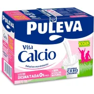 Leche Desnatada Puleva Calcio - Pack de 6 x 1 Lt