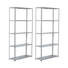 Estanterías Metálicas SteelSmart Pack de 2 con 5 Baldas 200kg