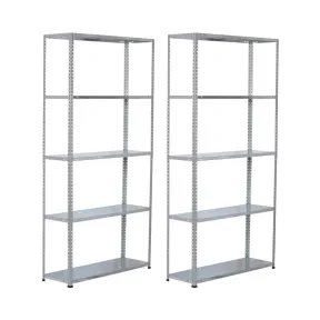Estanterías Metálicas SteelSmart Pack de 2 con 5 Baldas 200kg