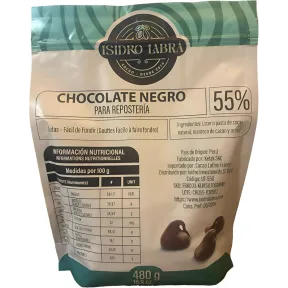 Chocolate negro 55% Isidro Labrá para repostería y cobertura