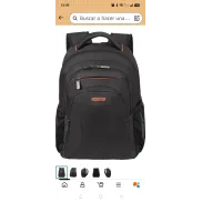 Mochila Negro Naranja para Portátil 13.3-14.1" AT Work