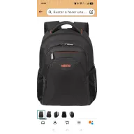 Mochila Negro Naranja para Portátil 13.3-14.1" AT Work