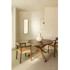 Mesa redonda de comedor Mieren Ø120 cm en MDF y madera