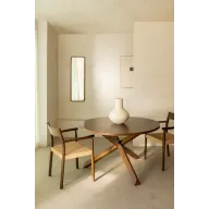 Mesa redonda de comedor Mieren Ø120 cm en MDF y madera