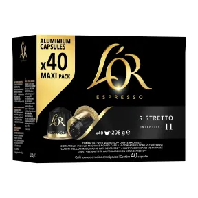 Cápsulas de café Ristretto L'Or, 80 unidades.