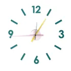 Reloj de Pared Adhesivo 3D DIY en Azul, Rosa y Amarillo