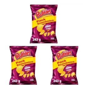 Ruffles Jamón y Patatas Fritas, bolsa familiar 245 gr