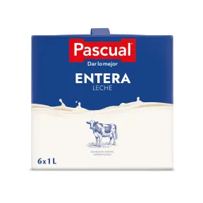 Leche Entera Pascual - Pack 6 x 1L - Bienestar Animal